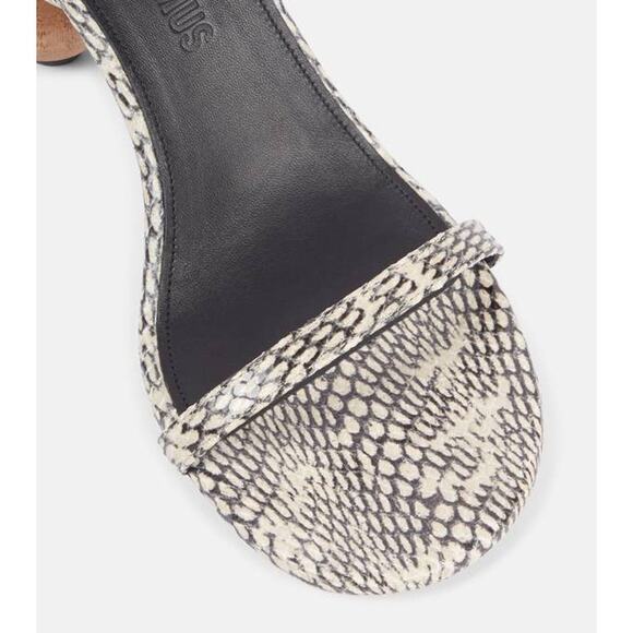 Jacquemus Bisou Cobra Printed Sandals in Beige 37 - Picture 3 of 4